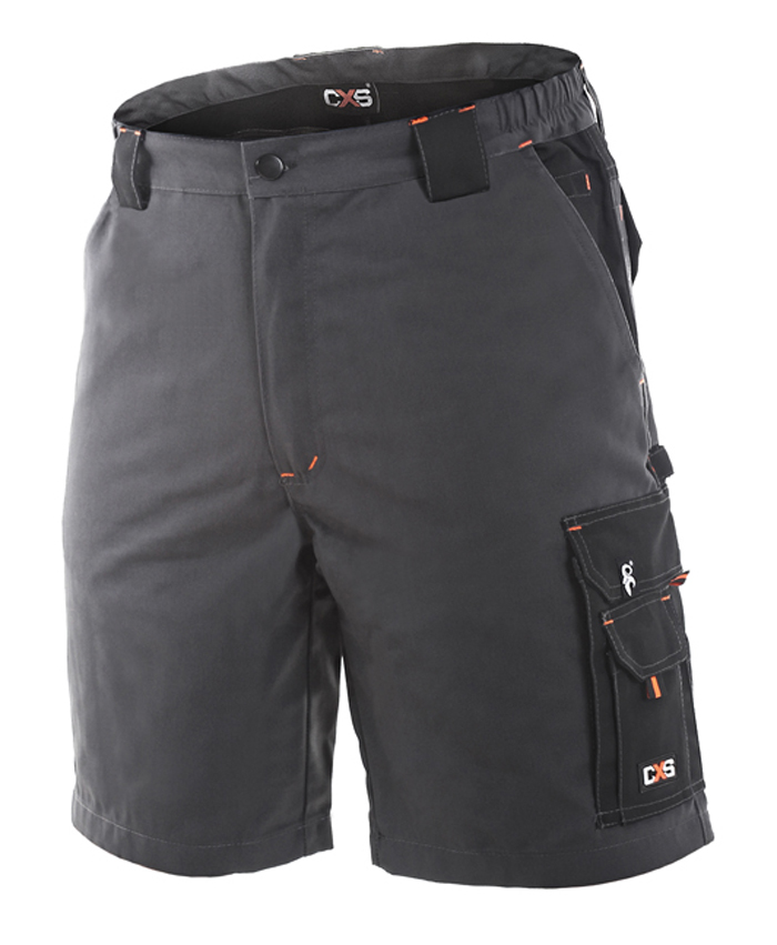 ELIAS pracovné krátke nohavice sivo-oranžové