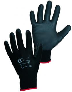 BRITA BLACK povrstvené rukavice v polyuretane