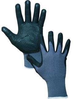 NAPA povrstvené rukavice v nitrile, PVC terčíky