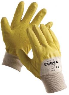 TWITE povrstvené rukavice v latexe