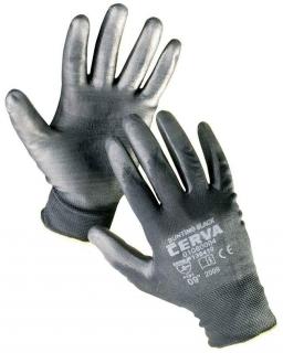 BUNTING BLACK povrstvené rukavice v polyuretane